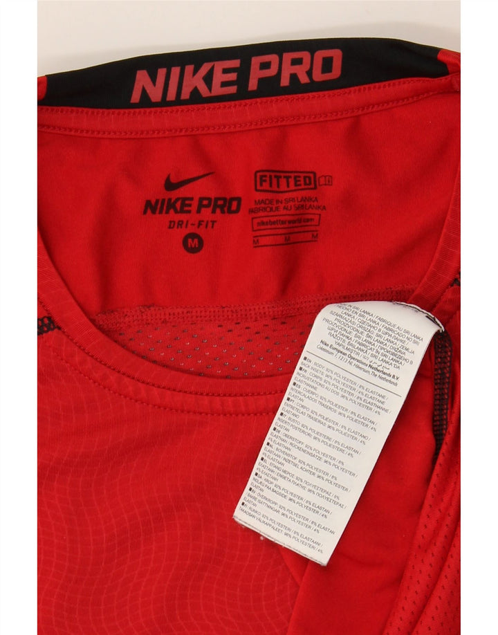 Ανδρικό γραφικό μπλουζάκι NIKE Dri Fit Τοπ μεσαίο κόκκινο πολυεστέρας