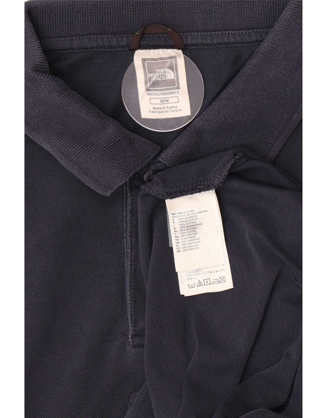 Ανδρικό πουκάμισο πόλο North Face, Βαμβακερό μεσαίο ναυτικό