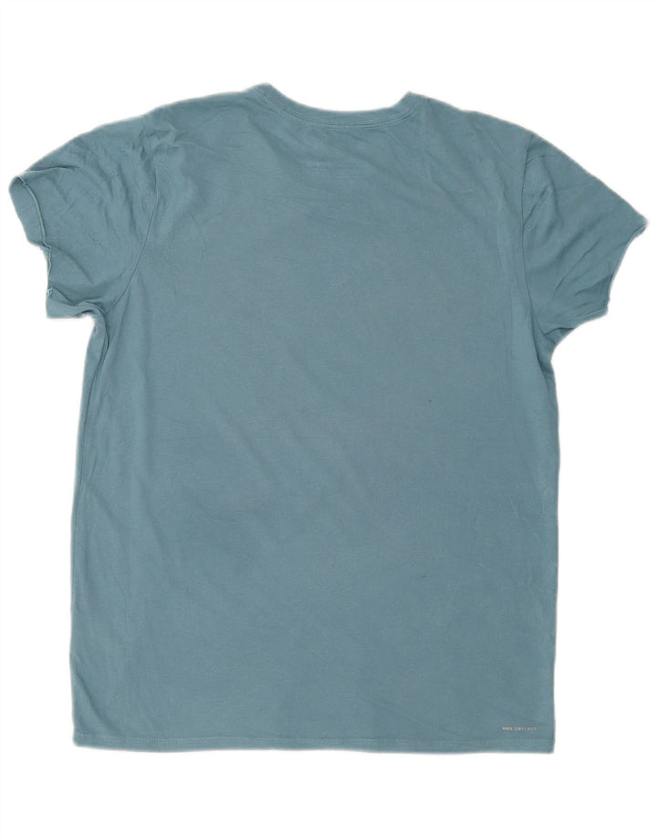 Μπλουζάκι Hurley Ανδρικό γραφικό Dri Fit Μπλουζάκι μεσαίου μπλε βαμβακερό
