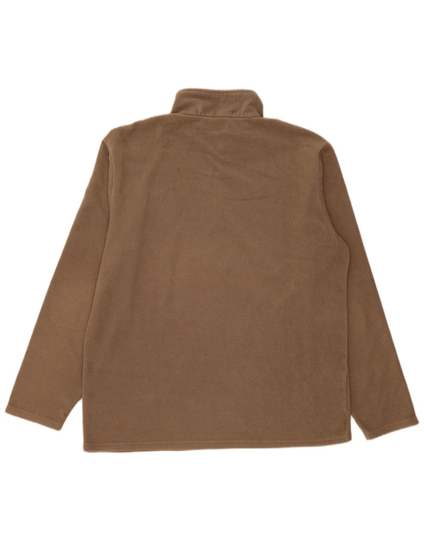 Atlas For Men Mens Zip Fleece Jumper XL Brown