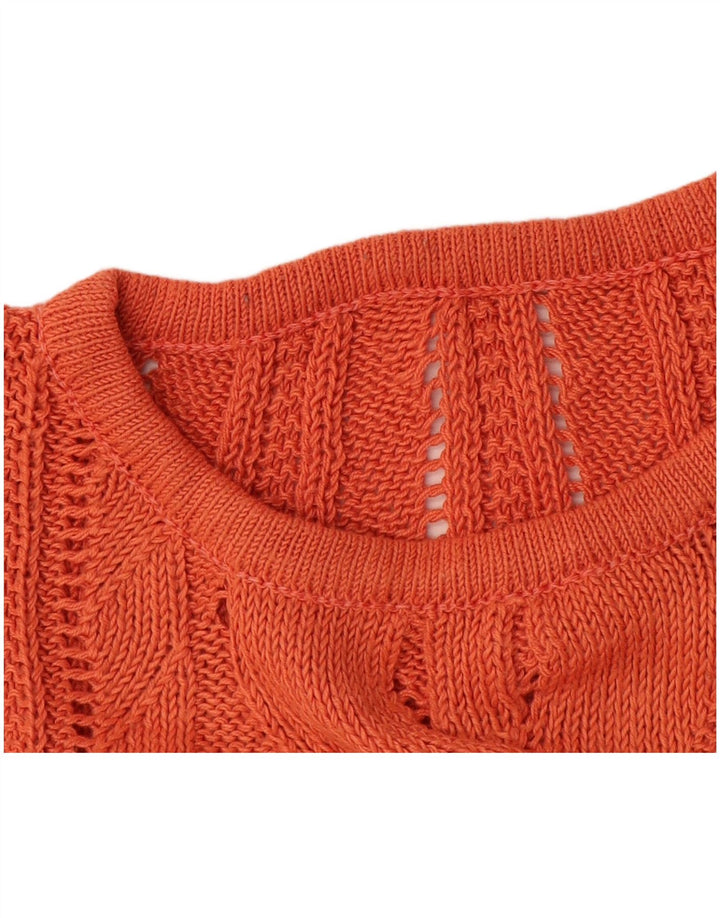 Γυναικείο πουλόβερ με λαιμόκοψη VINTAGE UK 14 Medium Orange