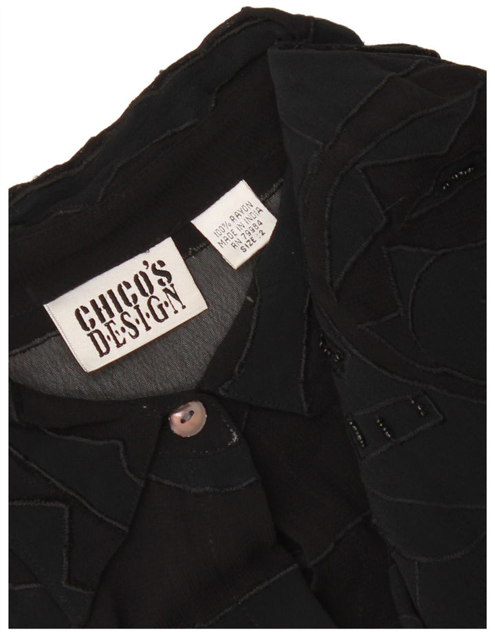 Γυναικείο πουκάμισο Chico's UK 14 Medium Black Geometric Rayon