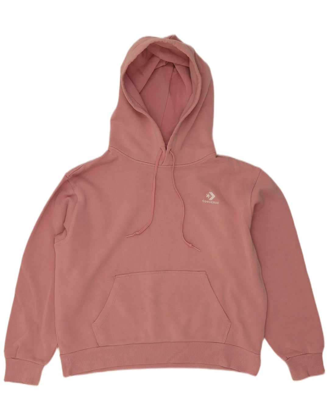 Converse Γυναικείο Hoodie Jumper UK 14 Medium Pink Βαμβακερό