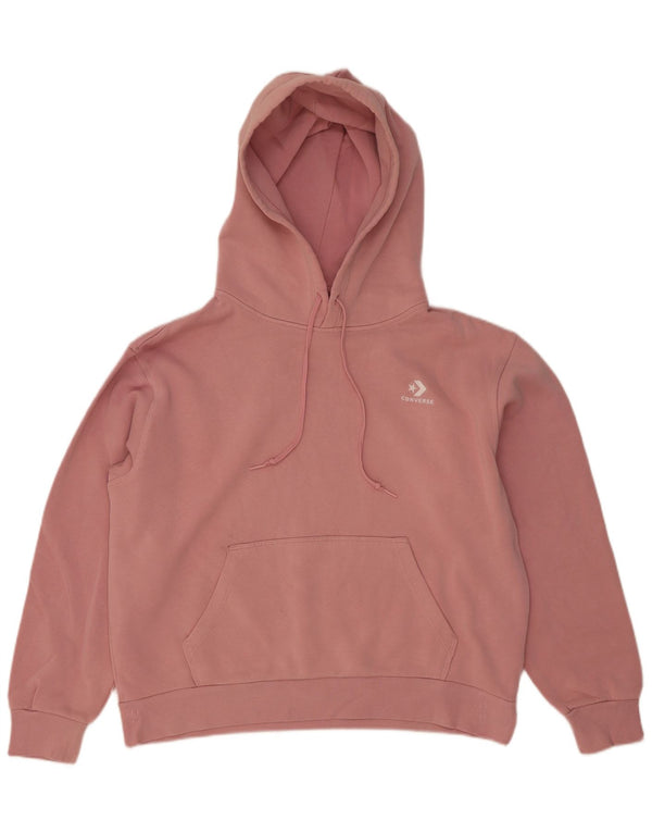 Converse Γυναικείο Hoodie Jumper UK 14 Medium Pink Βαμβακερό