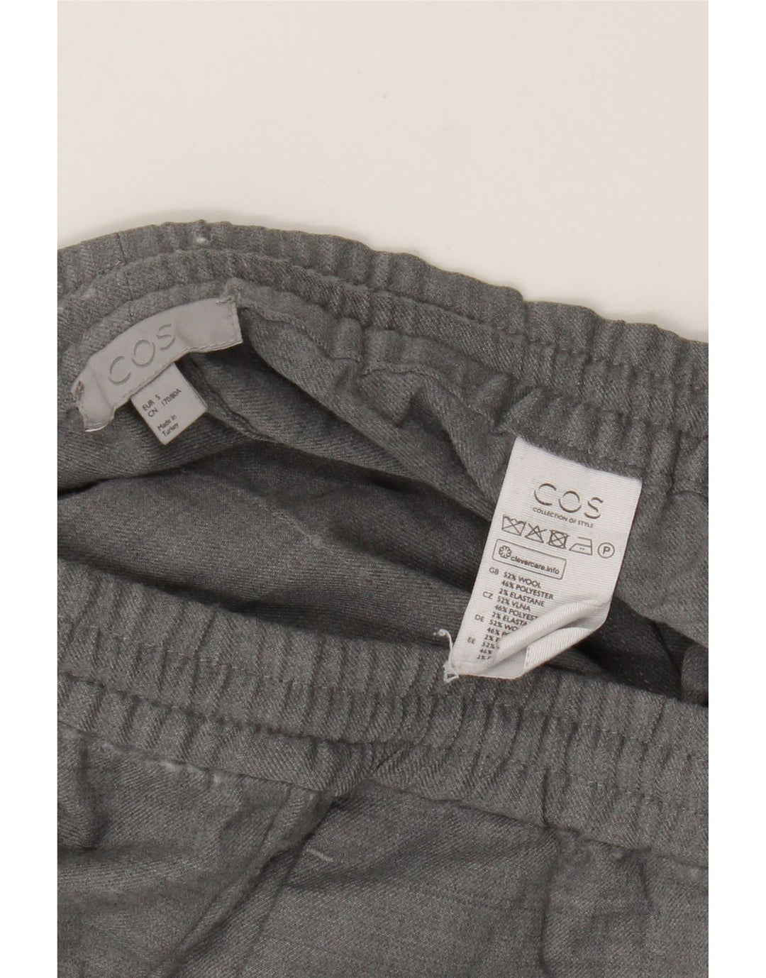 Cos Mens Joggers Cargo Παντελόνι Small W29 L27 Grey Wool
