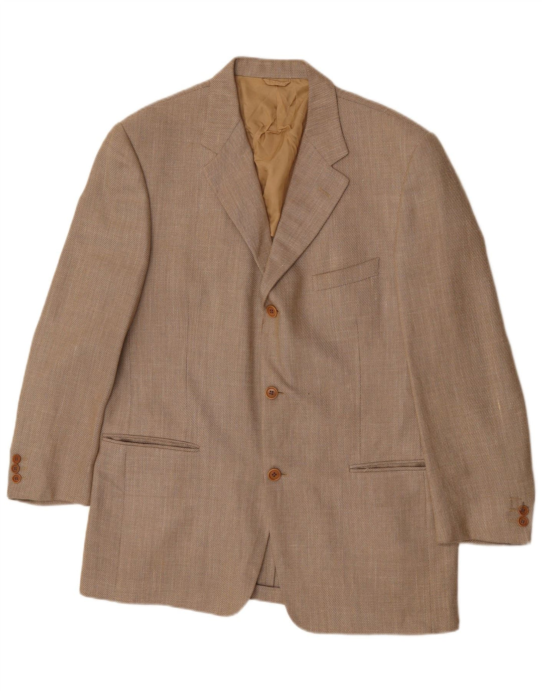 Cerruti 1881 Ανδρικό σακάκι σακάκι με 3 κουμπιά IT 54 2XL μπεζ μαλλί