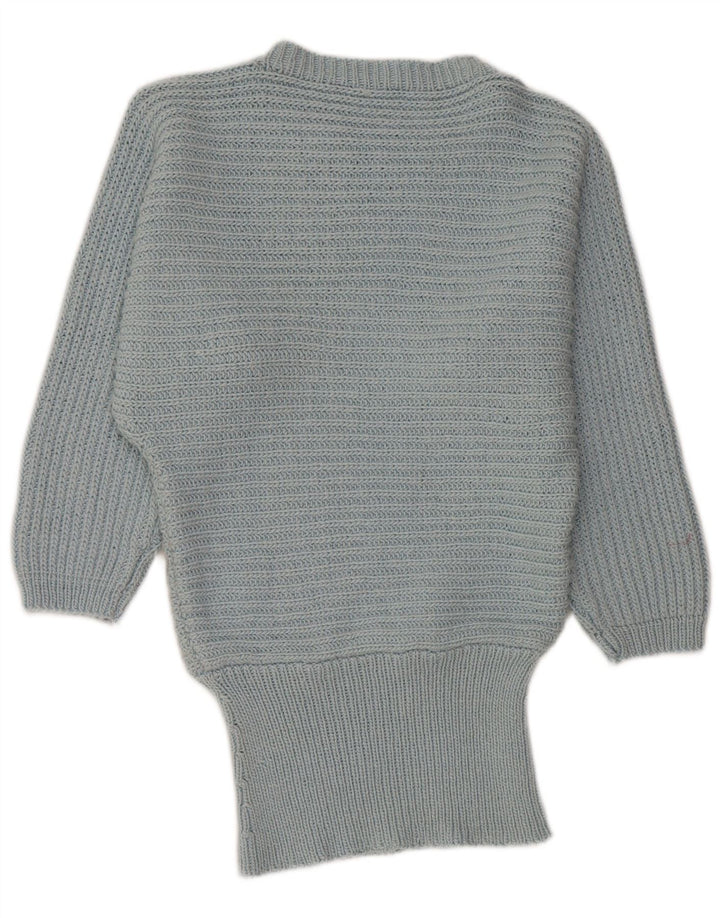 Γυναικείο πουλόβερ με λαιμόκαυμα VINTAGE UK 14 Medium Blue