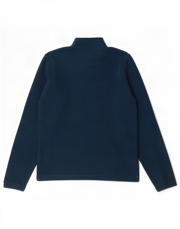 The North Face Womens Zip Neck Fleece Jumper UK 14 Medium Navy Blue