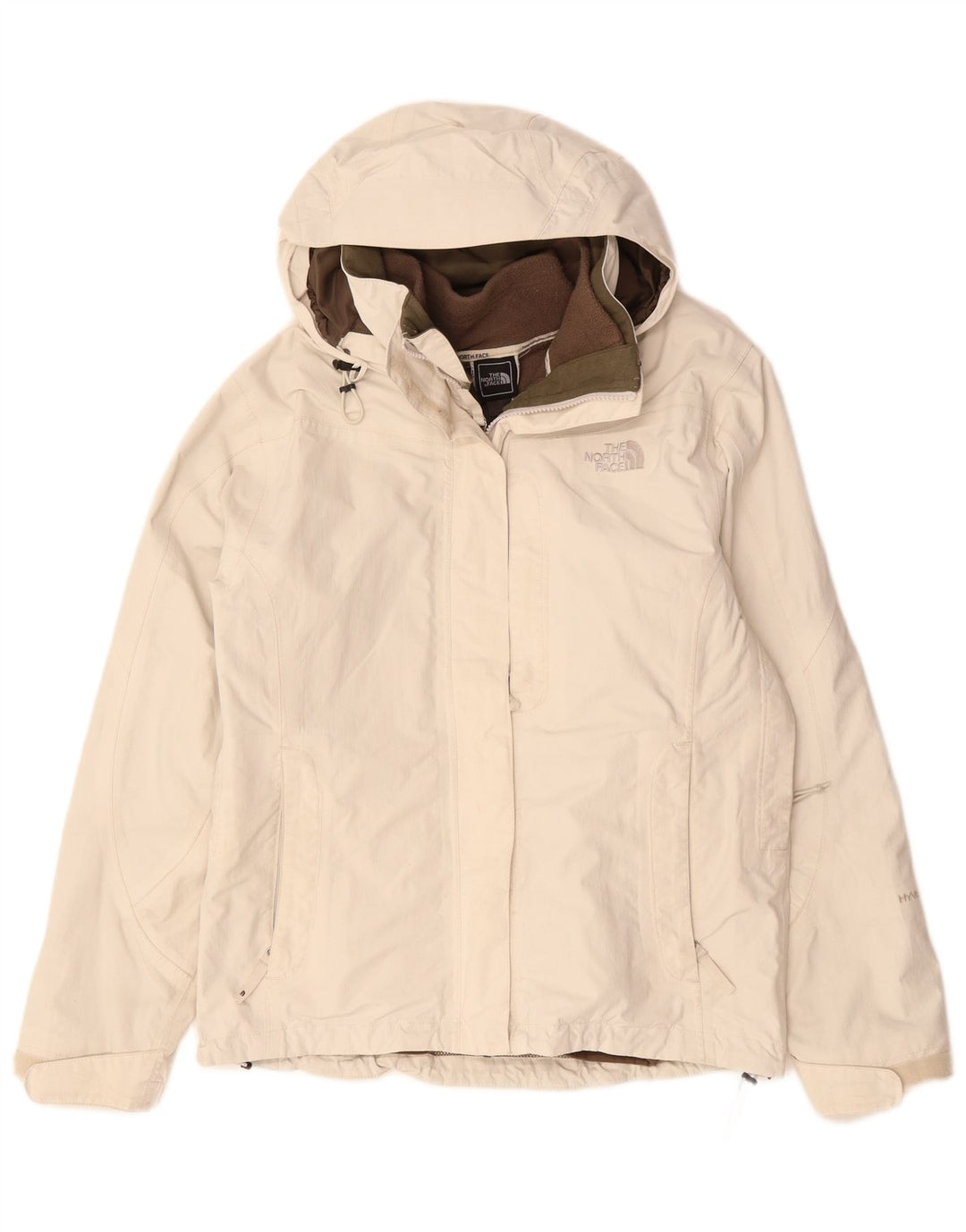 The North Face Γυναικείο Windbreaker Jacket UK 14 Medium Off White Polyester