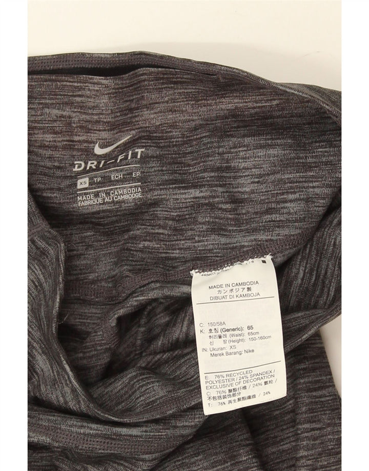 Γυναικείο κολάν Nike Dri Fit UK 4 XS από πολυεστέρα με γκρι έλικες