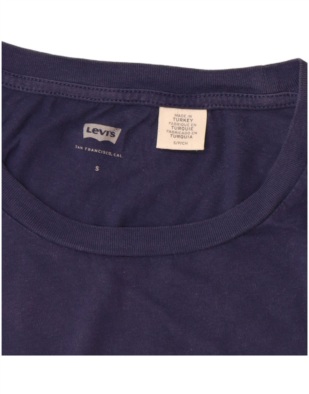 Γυναικείο γραφικό μπλουζάκι LEVI'S Top UK 10 Small Navy Blue από βαμβάκι