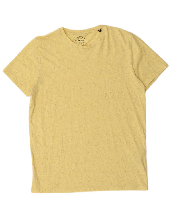 Jack & Jones Ανδρικό T-Shirt Top XL Κίτρινο βαμβακερό