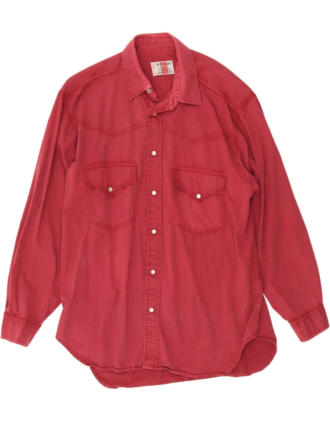 WIT BOY Mens Shirt Large Red Vintage Wit Boy and Second-Hand Wit Boy from Messina Hembry 