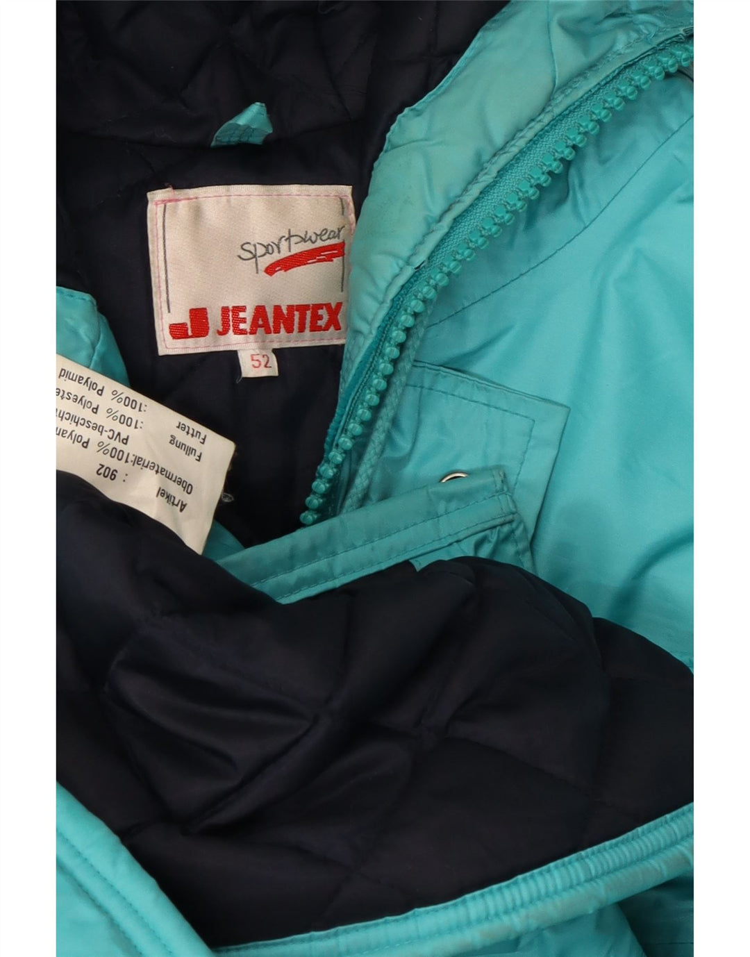 J Jeantex Ανδρικό μπουφάν Parka με κουκούλα IT 52 XL Blue Polyamide