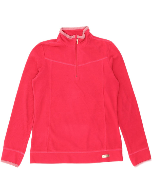 Champion Womens Zip Fleece Jumper UK 14 Large Pink