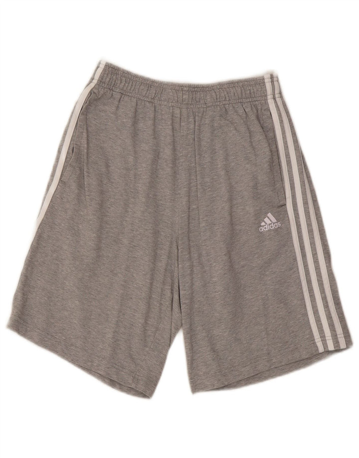 Ανδρικό αθλητικό σορτς Adidas μικρό γκρι βαμβακερό