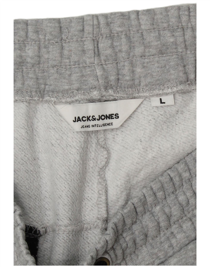 JACK & JONES Ανδρική φόρμα παντελόνι Joggers μεγάλο γκρι χρώμα