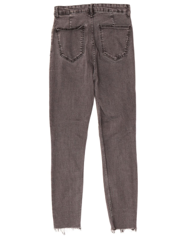 Zara Γυναικεία Skinny τζιν ψηλόμεση Crop EU 38 Small W28 L25 Μαύρο βαμβακερό
