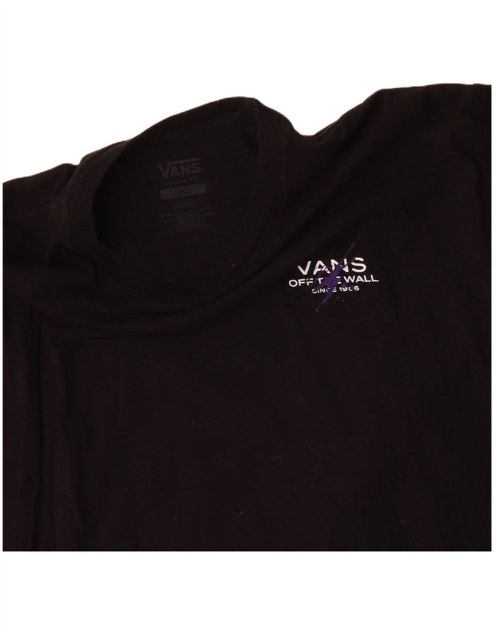 Ανδρικά Vans Off The Wall Classic Fit Graphic Top Μακρυμάνικο Μεγάλο Μαύρο