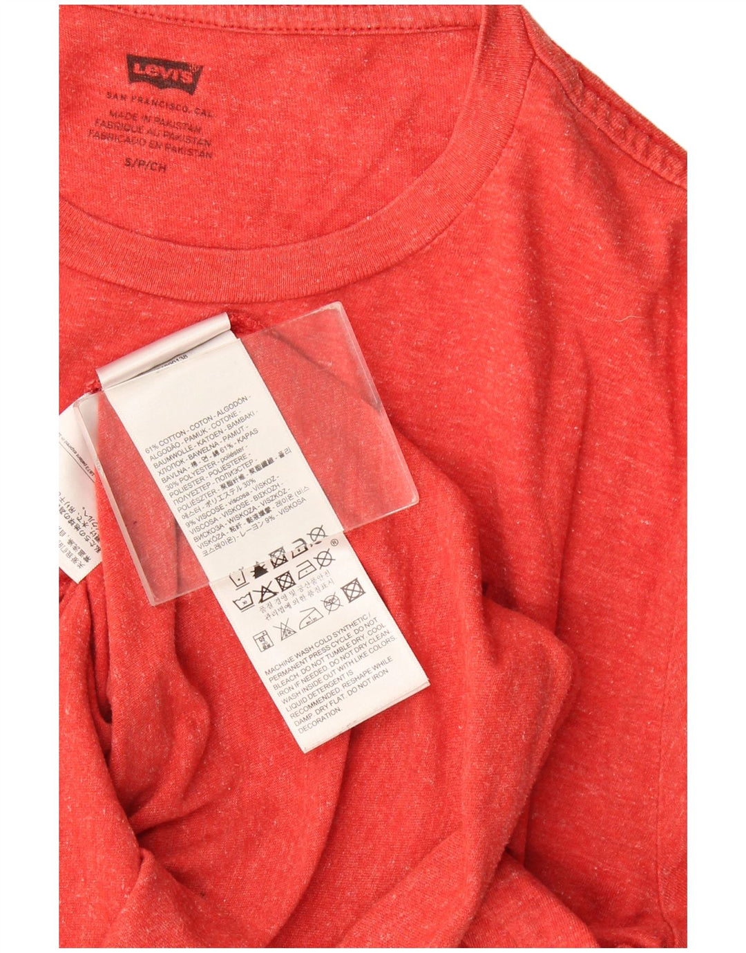Ανδρικό γραφικό T-Shirt Levi's Top Μικρό βαμβακερό κόκκινο φλιτζάνι