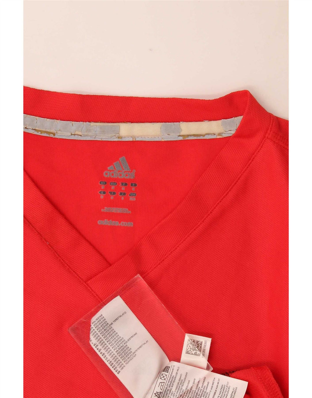 Ανδρικό T-Shirt Adidas Top Medium Red Colourblock Πολυεστέρας