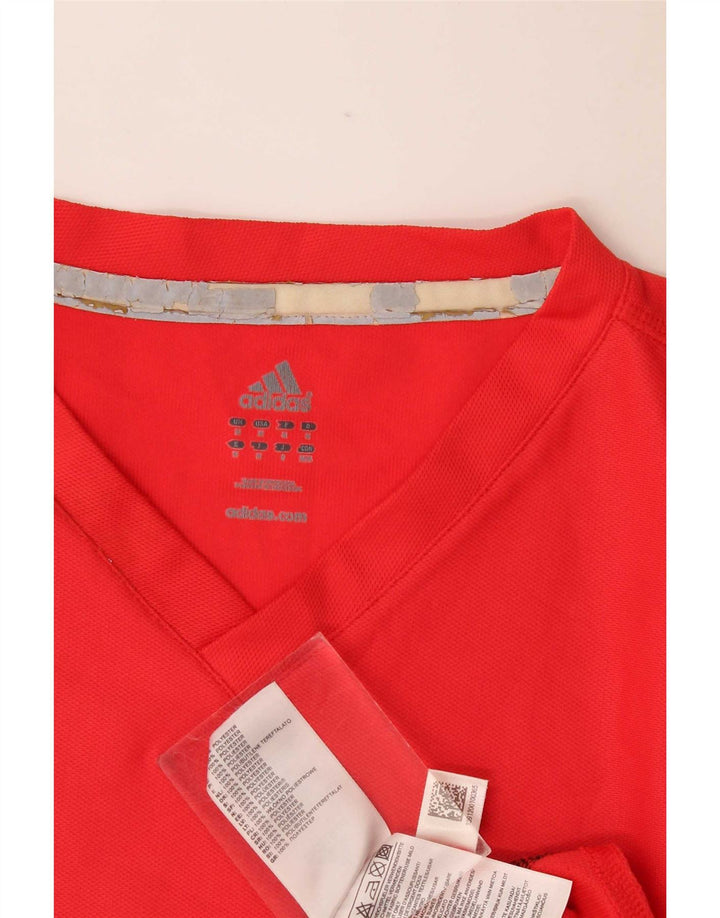 Ανδρικό T-Shirt Adidas Top Medium Red Colourblock Πολυεστέρας