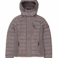 Superdry γυναικείο μπουφάν με κουκούλα με επένδυση UK 8 XS γκρι πολυεστέρας