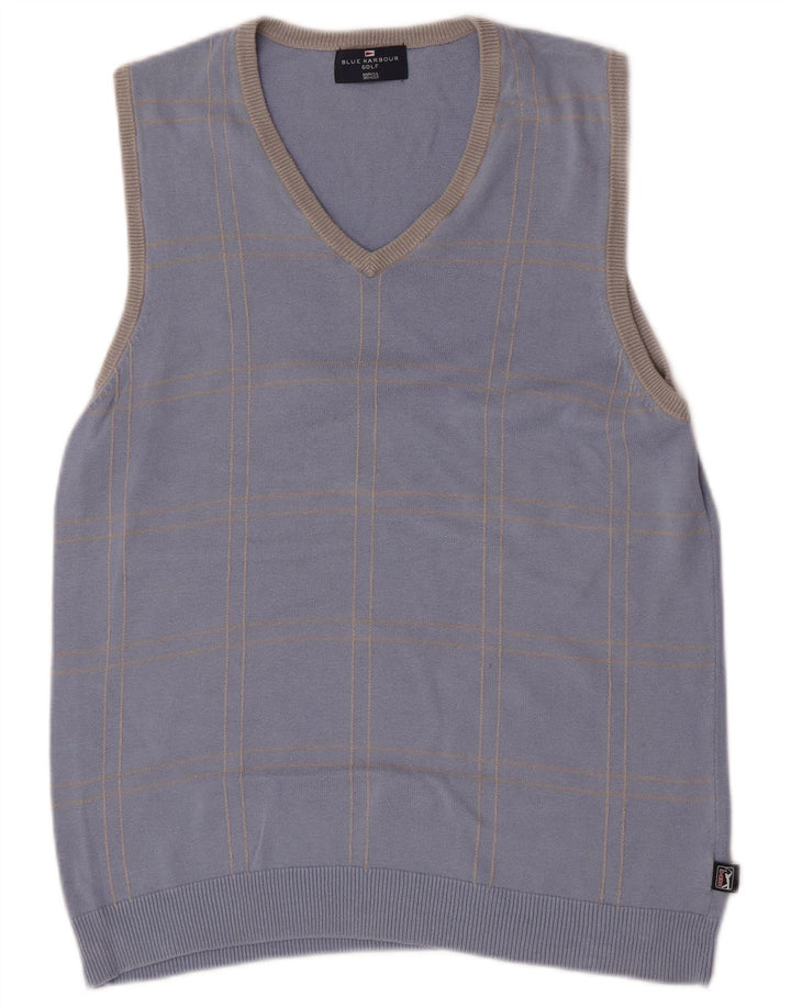 Marks & Spencer Ανδρικό γιλέκο γκολφ Tank Top Μικρό μπλε βαμβακερό