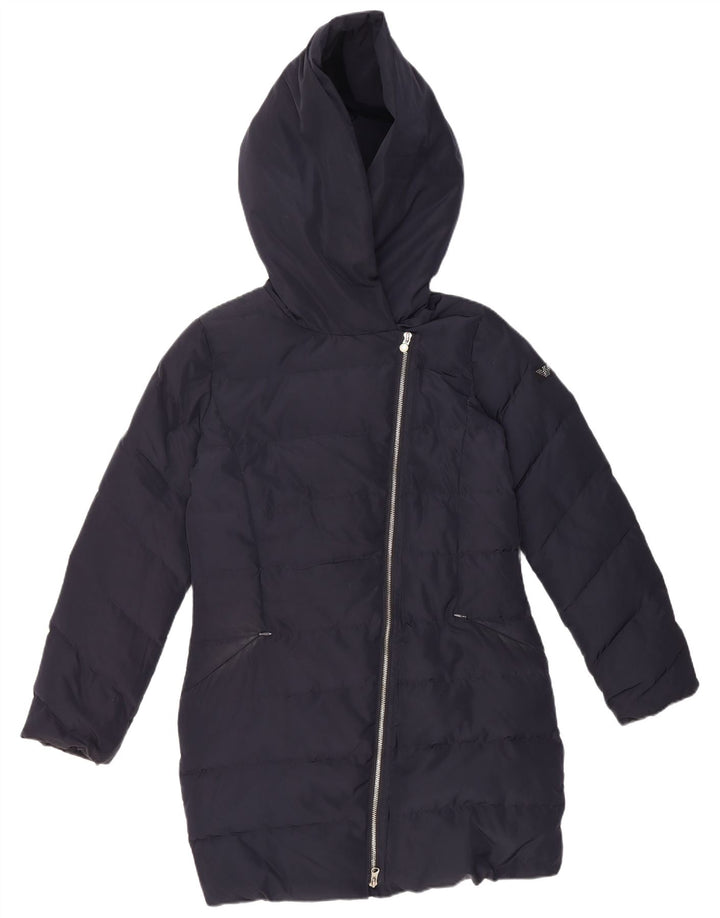 Armani Junior Κορίτσια με κουκούλα με επένδυση παλτό 13-14 ετών Navy Blue Polyester