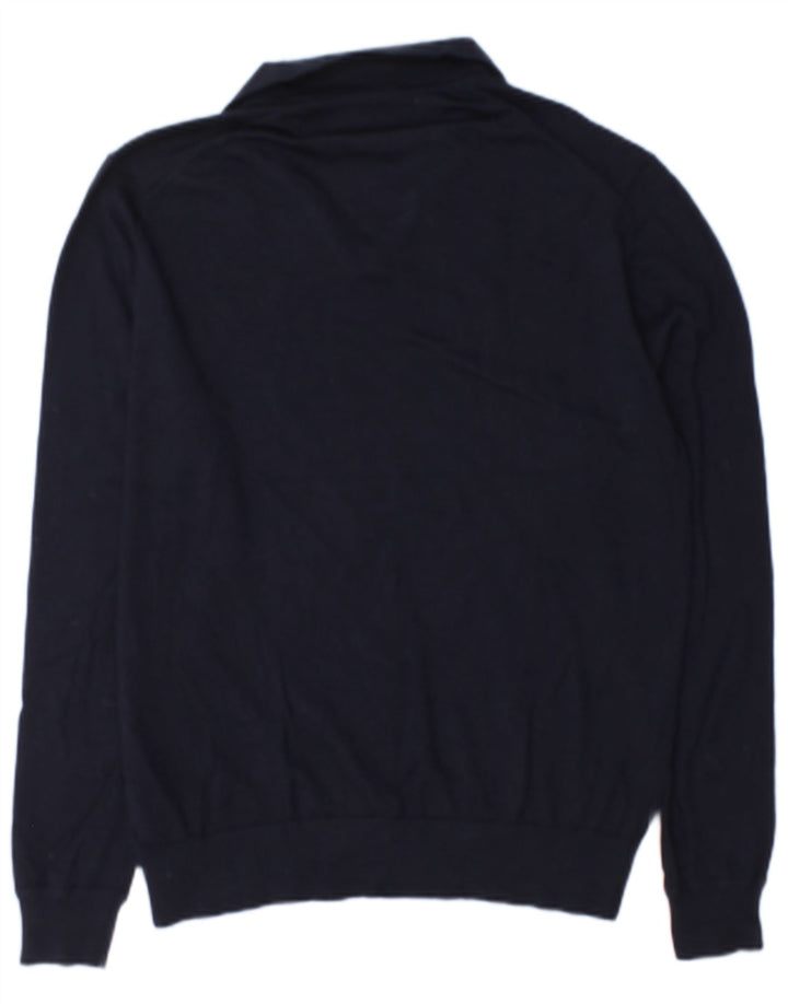 Marks & Spencer Ανδρικό πουλόβερ με αυτόγραφο Polo Neck Jumper Large Navy Blue