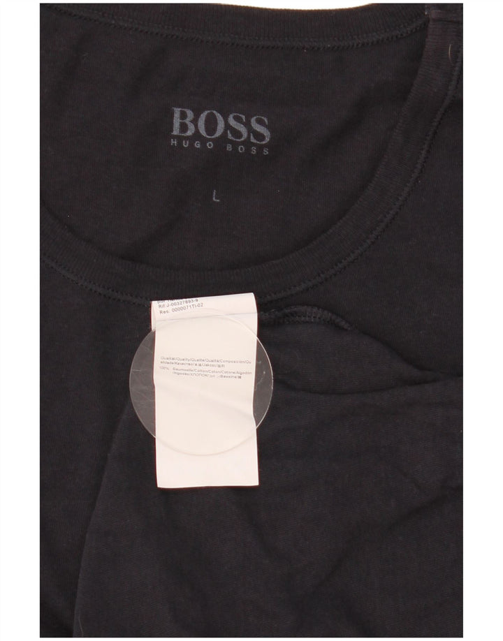 Ανδρικό T-Shirt Hugo Boss Top Large Navy Blue από βαμβάκι