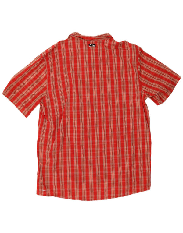 Ανδρικό κοντομάνικο πουκάμισο Adidas Climalite 2XL Red Check Polyamide