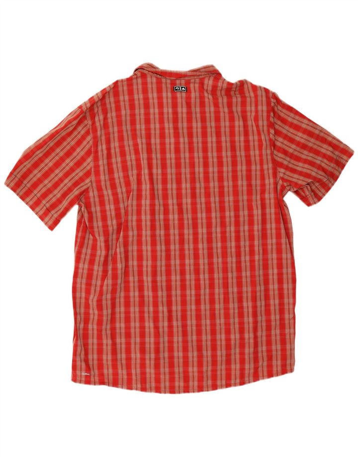 Ανδρικό κοντομάνικο πουκάμισο Adidas Climalite 2XL Red Check Polyamide