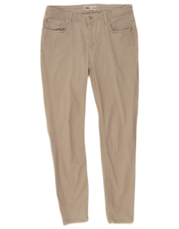 Zara Γυναικείο Skinny Casual Παντελόνι EU 42 Large W32 L26 Beige