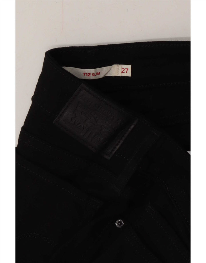 Levi's Womens 712 Slim Jeans W27 L26 Μαύρο