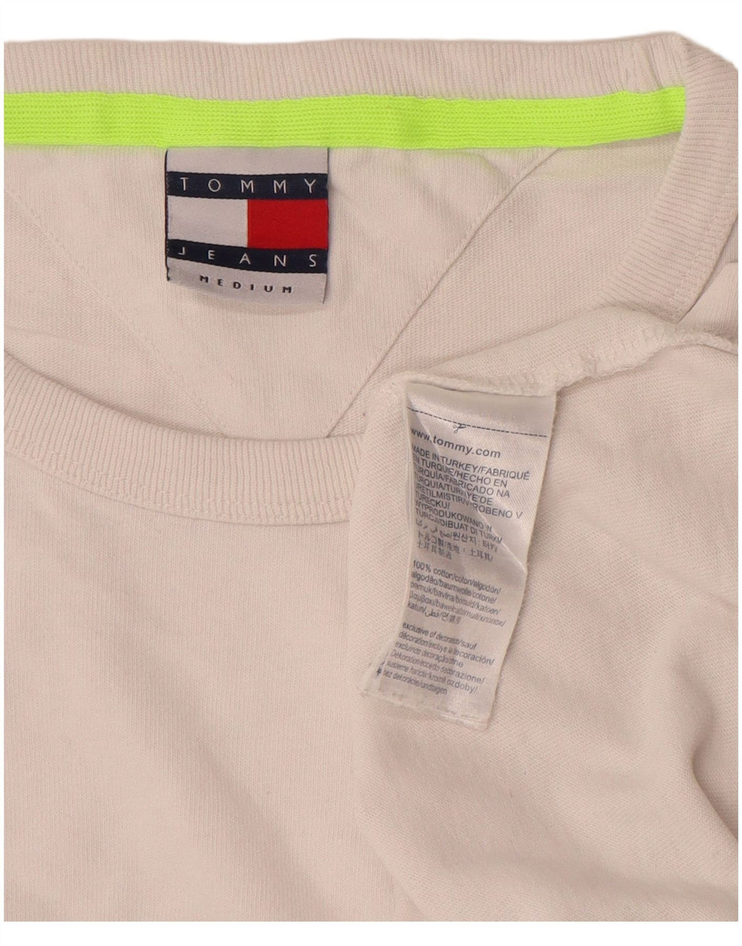 Ανδρικό γραφικό T-Shirt Tommy Hilfiger Top Μεσαίο λευκό βαμβακερό
