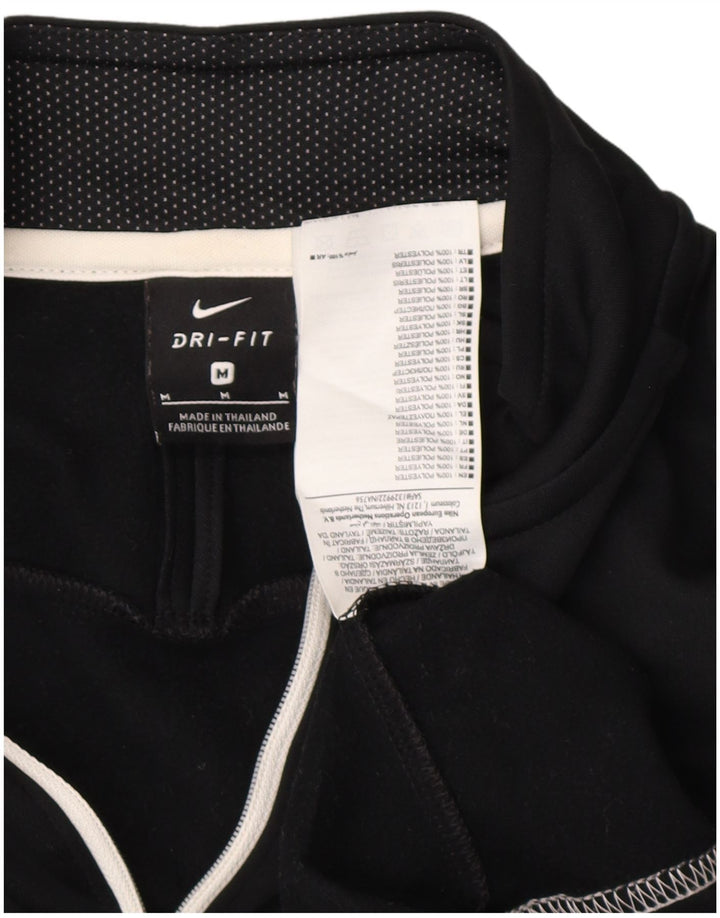 Ανδρική φόρμα NIKE Dri Fit με φερμουάρ πουλόβερ στο επάνω μέρος, μεσαίο μαύρο χρώμα