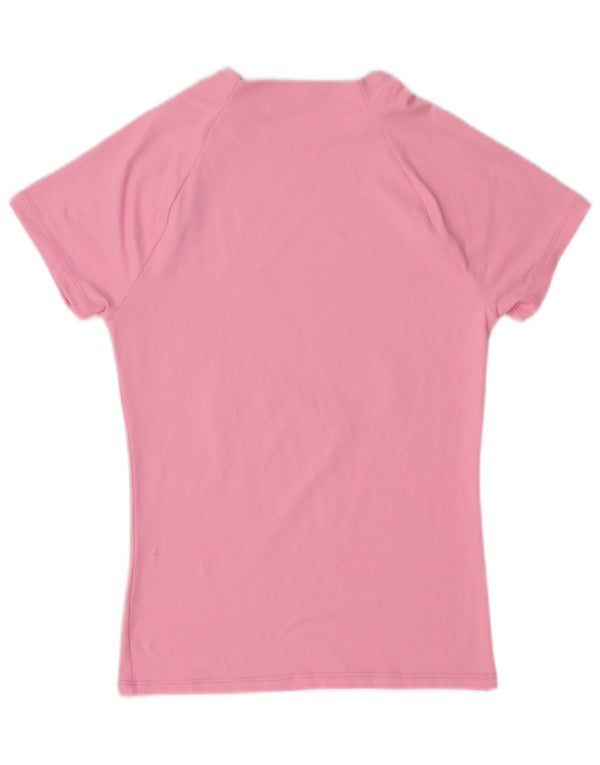 Zara Γυναικείο γραφικό T-Shirt Top UK 8 Small Pink