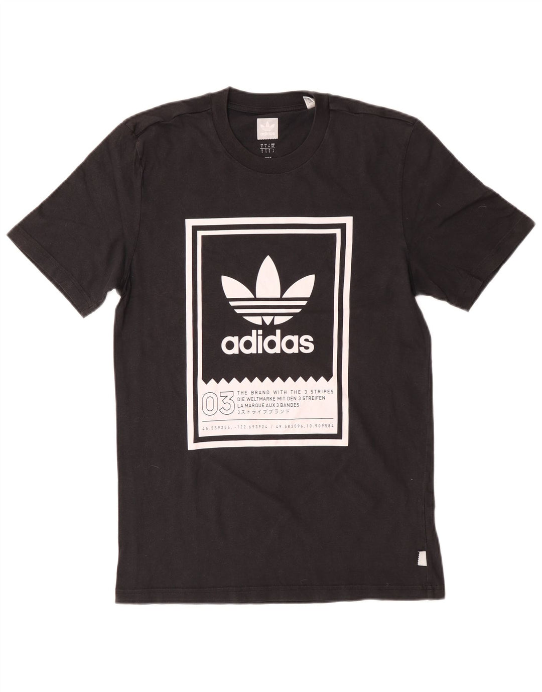 Ανδρικό γραφικό T-Shirt ADIDAS Top Small Black Βαμβακερό