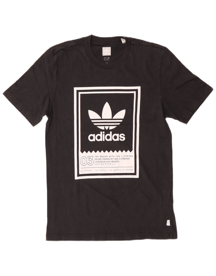 Ανδρικό γραφικό T-Shirt ADIDAS Top Small Black Βαμβακερό