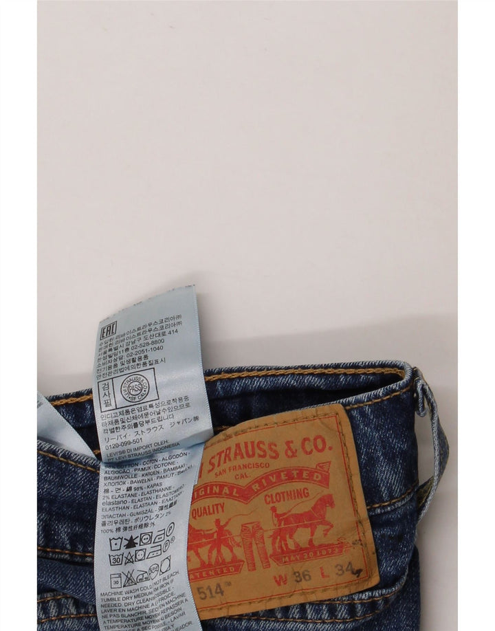LEVI'S Ανδρικό τζιν 514 ίσιο W36 L34 Μπλε βαμβακερό