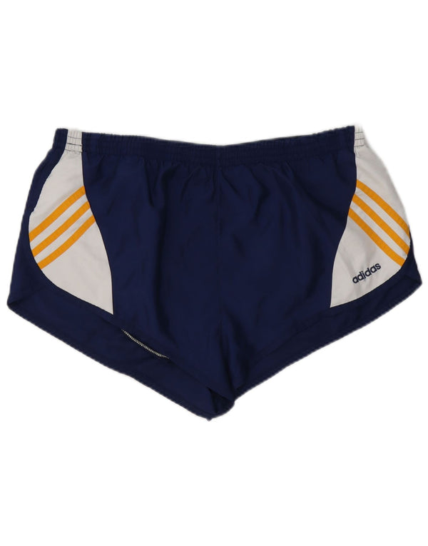 Γυναικείο αθλητικό σορτς ADIDAS UK 18 XL Navy Blue Colorblock Πολυεστέρας