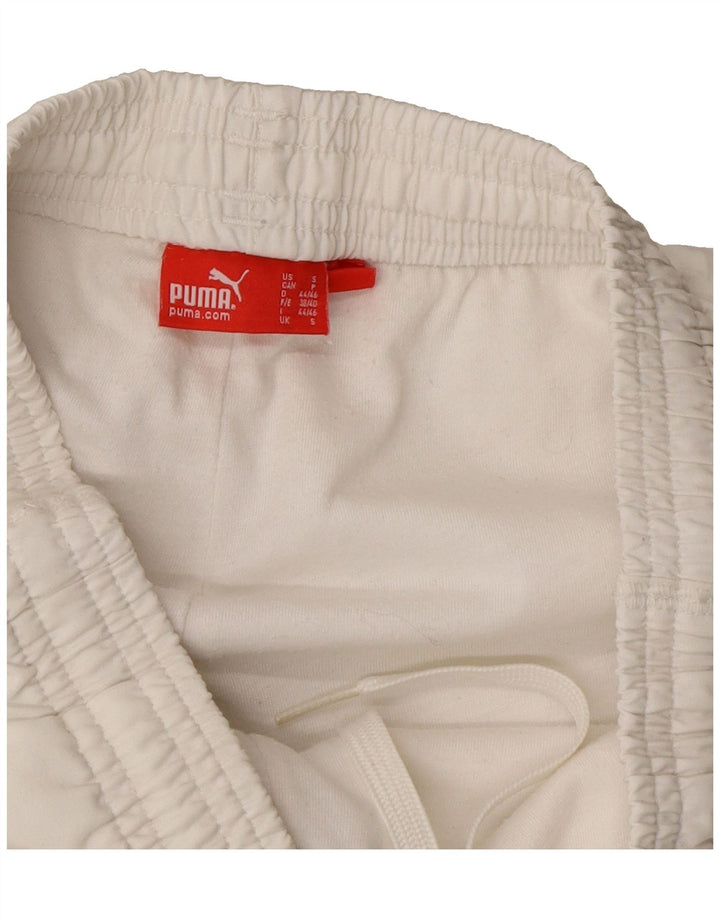 PUMA Mens Graphic Tracksuit Trousers Joggers Small White Vintage Puma and Second-Hand Puma from Messina Hembry 