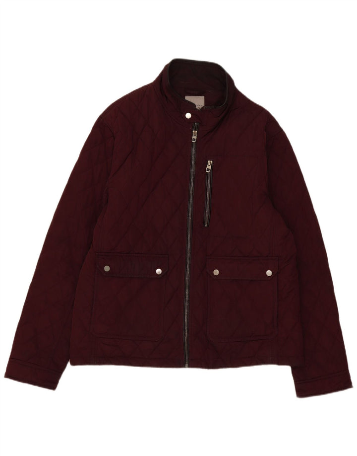 Zara Ανδρικό Καπιτονέ Μπουφάν UK 44 2XL Βουργουνδίας