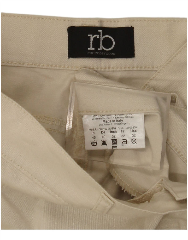 Γυναικείο ίσιο casual παντελόνι ROCCOBAROCCO IT 46 Large W34 L30 Beige