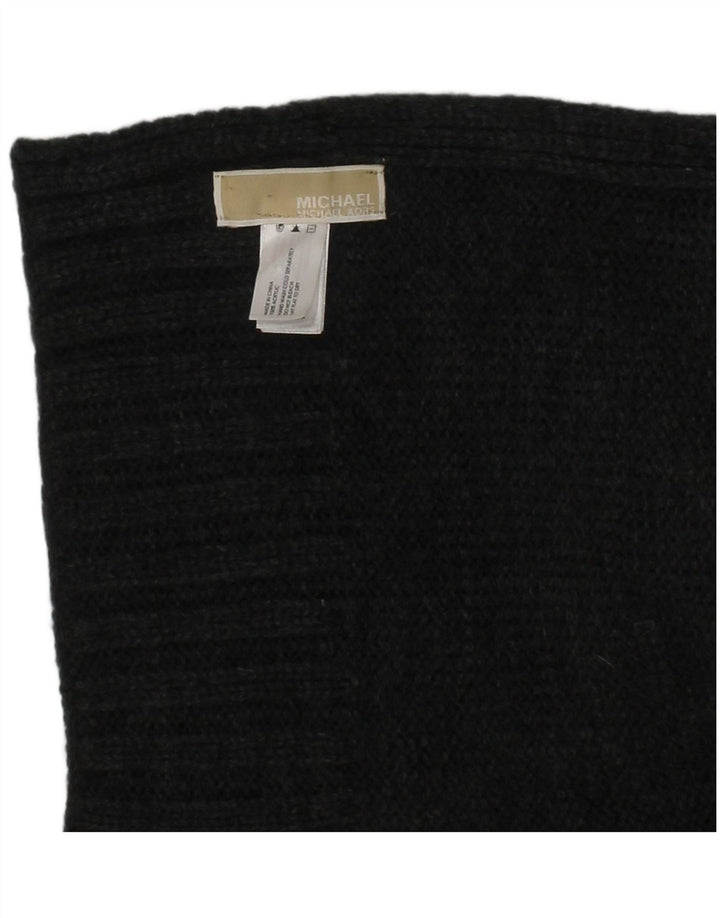 MICHAEL KORS Womens Graphic Rectangle Scarf One Size Grey Acrylic