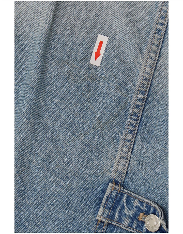 ZARA Γυναικείο Crop Oversized Τζιν μπουφάν UK 10 Small Blue Cotton