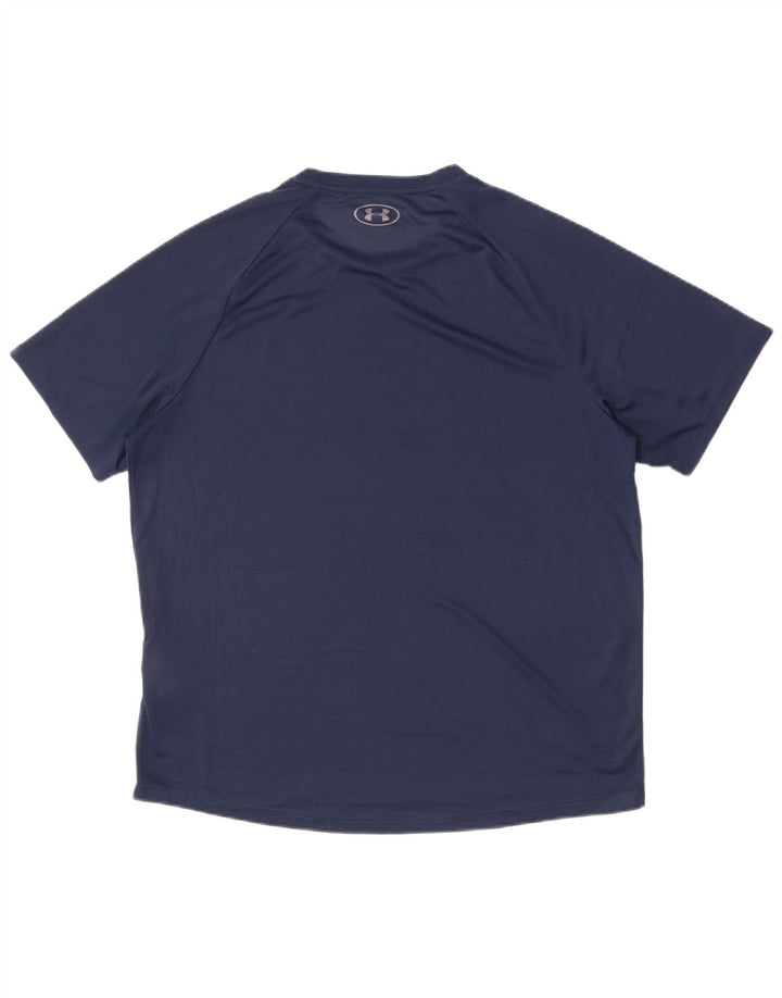 Under Armour Ανδρικό T-Shirt Top Large Navy Blue Polyester