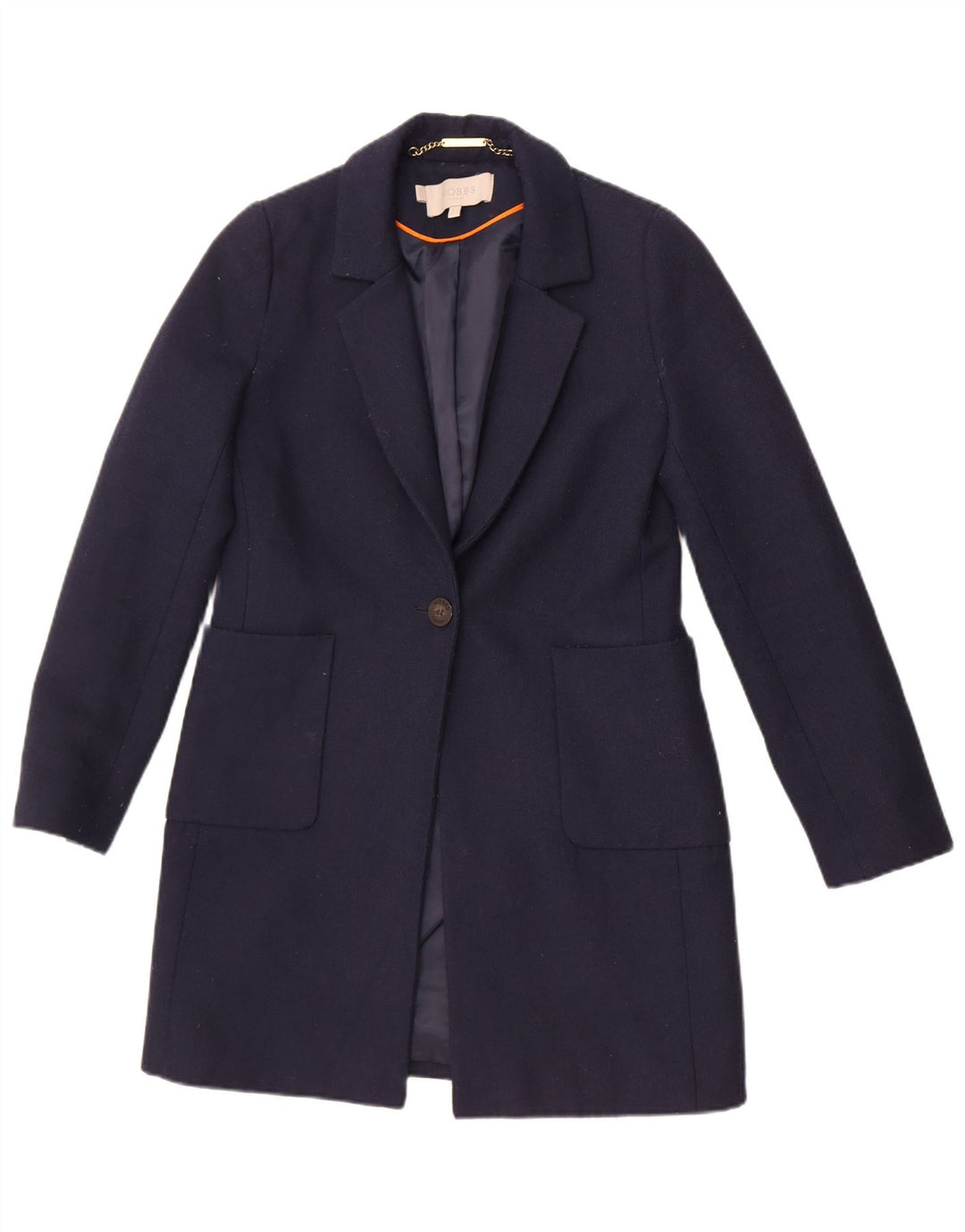 Hobbs Γυναικείο Longline σακάκι με 1 κουμπί UK 8 Small Navy Blue Polyester