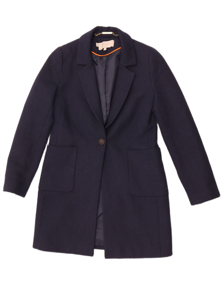 Hobbs Γυναικείο Longline σακάκι με 1 κουμπί UK 8 Small Navy Blue Polyester